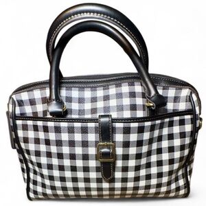 St. John’s Bay Black White Gingham Satchel Checkered Handbag